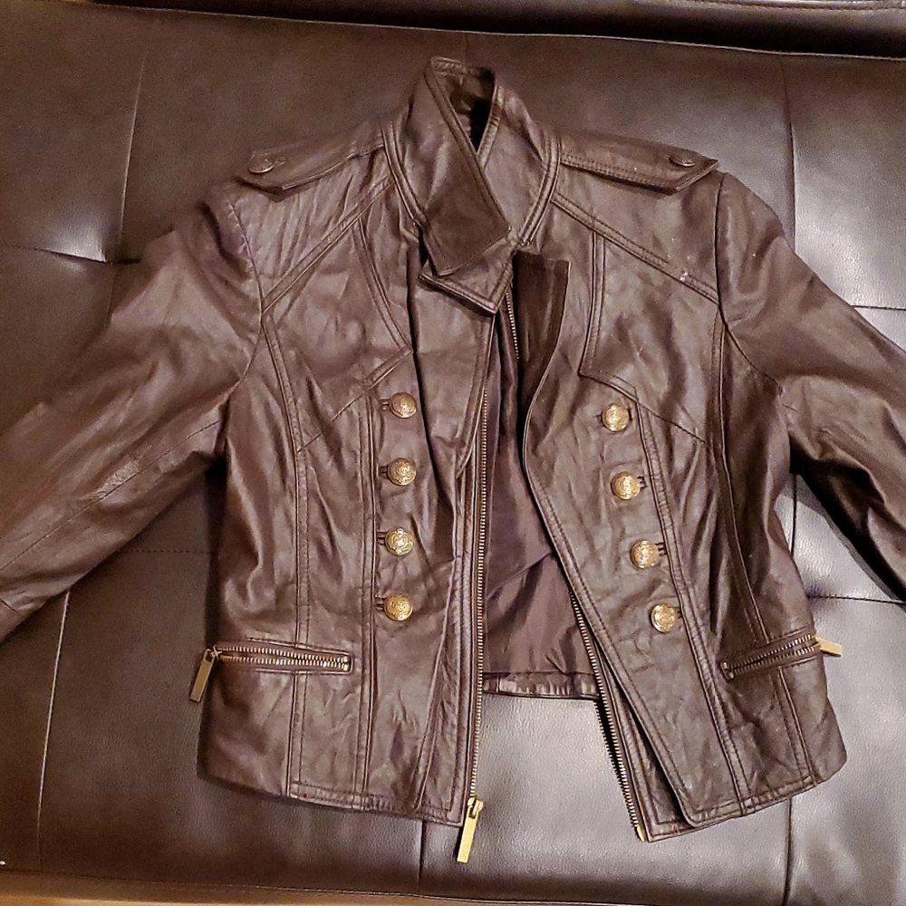 Women's motorcycle leather jacket